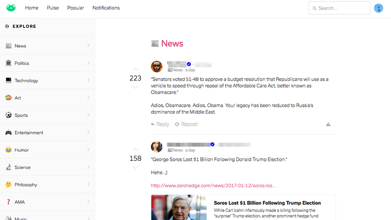 Image: Gab.ai’s news tab